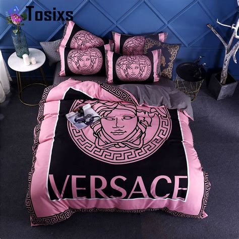 versace duvet cover pink|Versace duvet cover set.